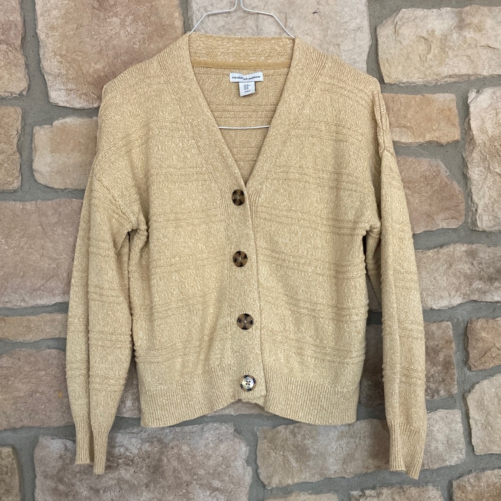 Cupcakes and Cashmere Button-Up V neck Cardigan